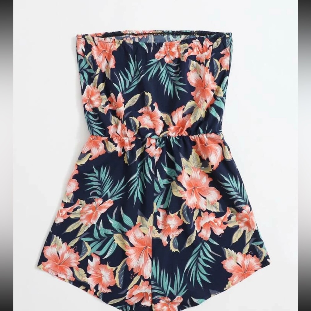 Strapless romper